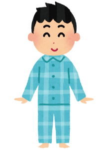 パジャマを着た男の子のイラスト