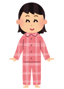 パジャマを着た女の子のイラスト